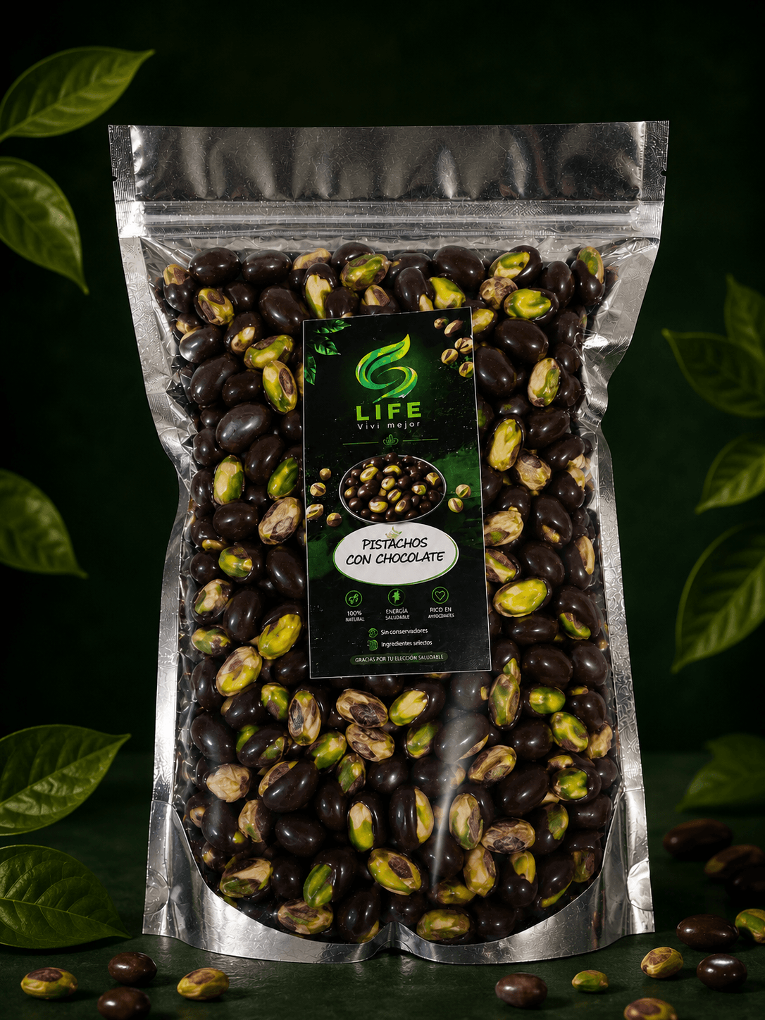 Pistacho con chocolate