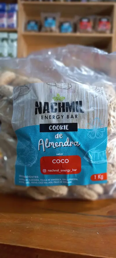 Cooki de Harina Almendra sabor coco endulzada con miel y stevia